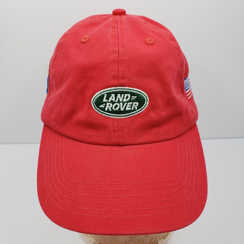Land Rover Baseball Cap Hat Red One Size Adjustable Strap Embroidered 2016 USEF - Picture 2 of 9